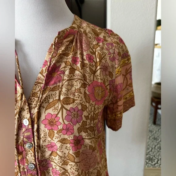 Spell Love Story Blouse in Peach Blossom Size XS NWT - Picture 5 of 8